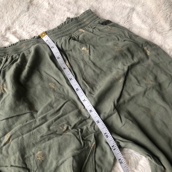 H&M Kids Green woven joggers w/gold pineapple size eur 170 / USA 20 - Picture 6 of 12